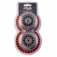 Колеса для роликовых коньков FILA 76 mm. /82A+подшипник ABEC 5 +NS