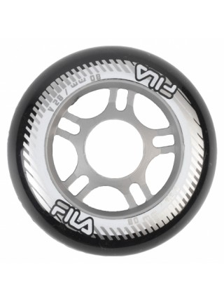 Набор колес для роликовых коньков FILA 80 mm. /82A black