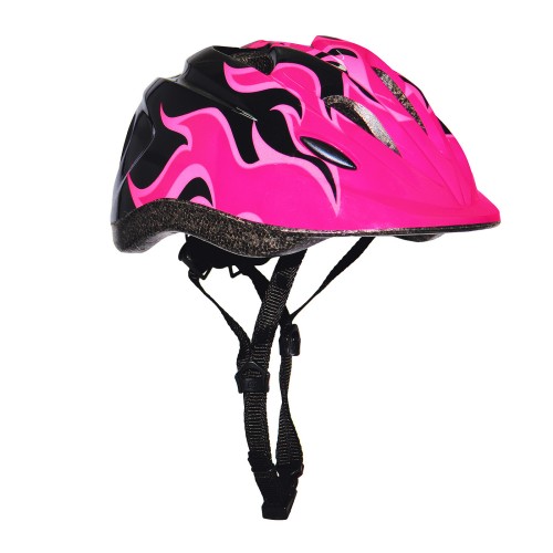 Шлем детский Flame черный/розовый с регулировкой размера