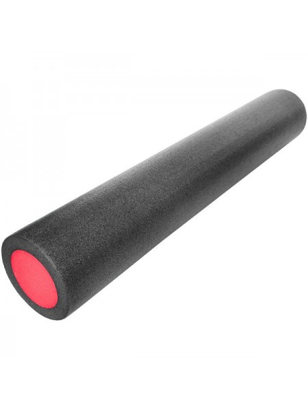 Ролик для йоги полнотелый 2-х цветный B31513 90х15см черный/красный