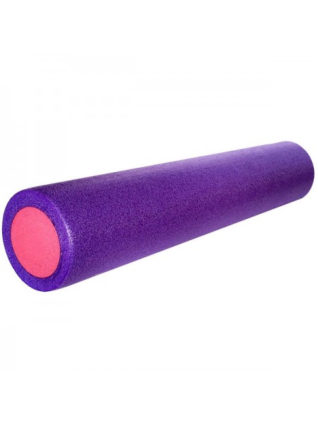 Ролик для йоги полнотелый 2-х цветный PEF100-61-C 61х15см фиолетовый/розовый