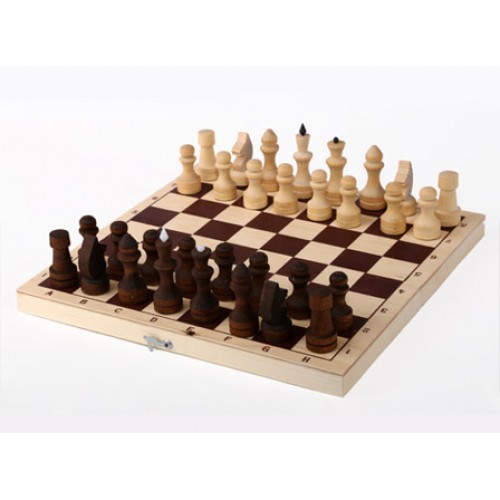 Шахматы обиходные парафинированные с доской (без подклейки) 290*145*38 Орловская ладья