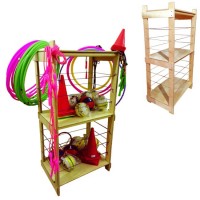 Стеллаж для игрушек и мячей из фанеры