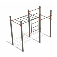 Рукоход классический два турника и шведская стенка круглый профиль D89