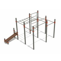 Рукоход классический семь турников круглый профиль D89