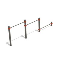 Тройной каскад турников круглый профиль D89