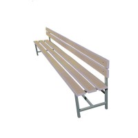 Скамейка для раздевалки со спинкой 2000 мм сиденье из фанеры