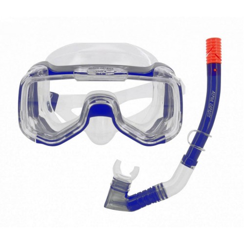 Комплект маска с трубкой для плавания MS-1316S25 СИЛИКОН синий