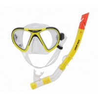 Комплект маска с трубкой для плавания MS-1399S24 ПВХ желтый