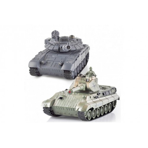 Радиоуправляемый танковый бой T90 и Tiger King масштаб 1:28 ZEGAN 99820