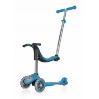 Самокат детский GLOBBER EVO 4 IN 1 PLUS (с подножкой) голубой