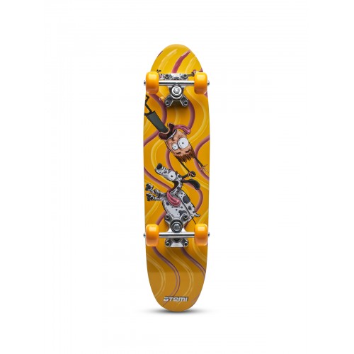 Скейтборд Atemi ASB24D03 желтый с рисунком