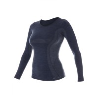 Футболка женская с длинным рукавом Brubeck Comfort Wool графит