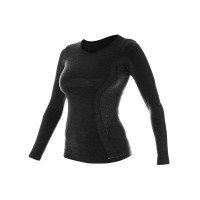 Футболка женская с длинным рукавом Brubeck Comfort Wool черный