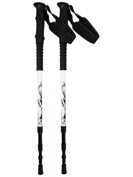 Треккинговые палки Atemi телескопические 18/16/14 мм, twist lock, antishok, р. 65-135, ATP-06 white