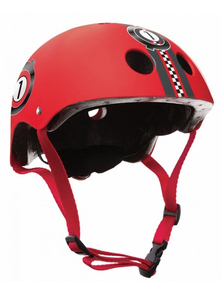 Защитный шлем GLOBBER PRINTED JUNIOR красный