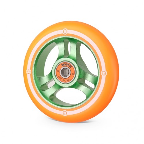 Колесо для самоката HIPE 3W 100мм зеленый/оранжевый