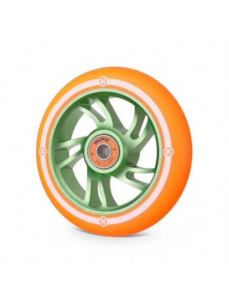Колесо для самоката HIPE 5W 110мм зеленый/оранжевый