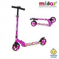 Двухколёсный самокат Micar Flash 145 Розовый (Арт. HT-2023 Pink)