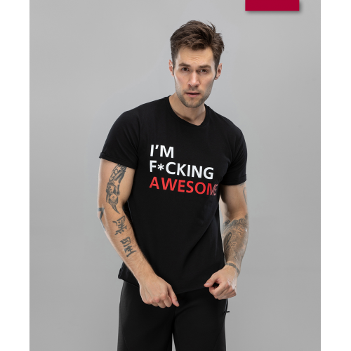 Мужская футболка Flaunt FA-MT-0104-BLK, черный