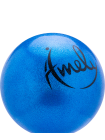 Мяч для художественной гимнастики AGB-303 15 см, синий, с насыщенными блестками