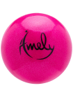Мяч для художественной гимнастики AGB-303 15 см, розовый, с насыщенными блестками