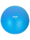 Мяч гимнастический полумассажный GB-201 65 см, антивзрыв, синий