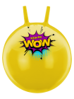 Мяч-попрыгун GB-0402, WOW, 55 см, 650 гр, с рожками, жёлтый, антивзрыв
